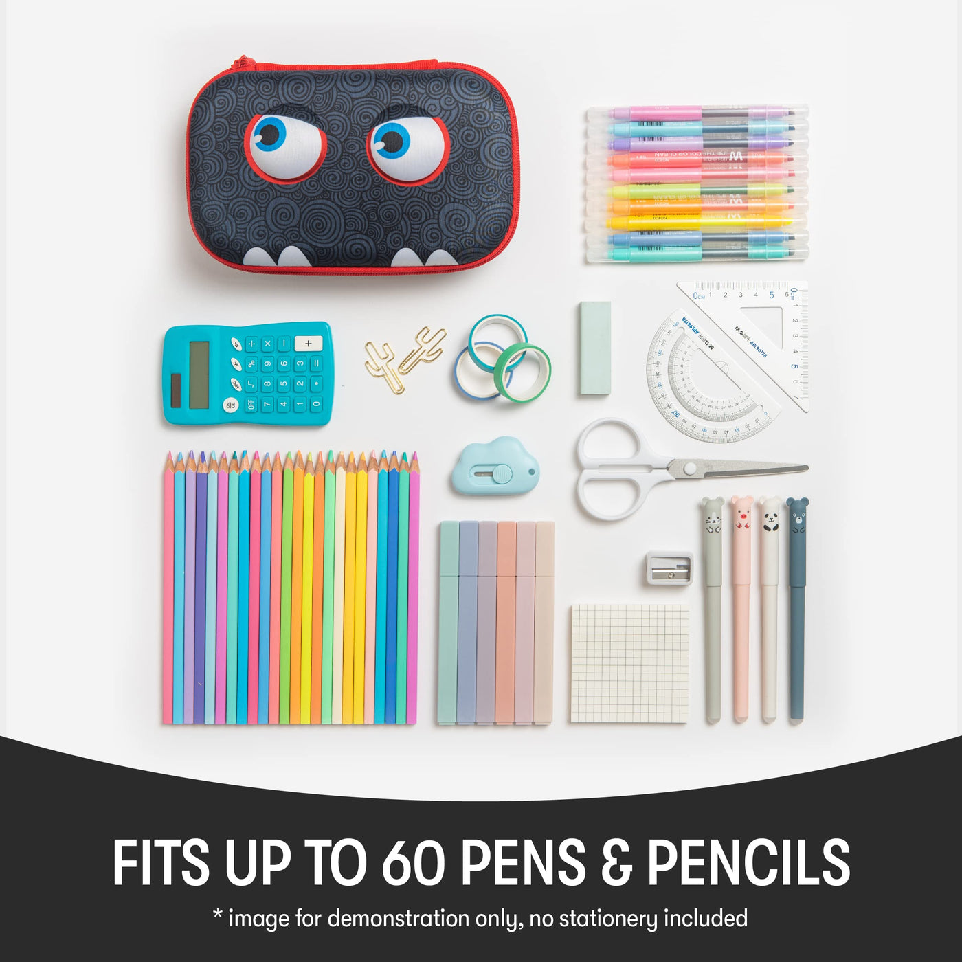 Trousse à crayons | Grande trousse à crayons pour l'école | Trousse pour enfants avec organisateur