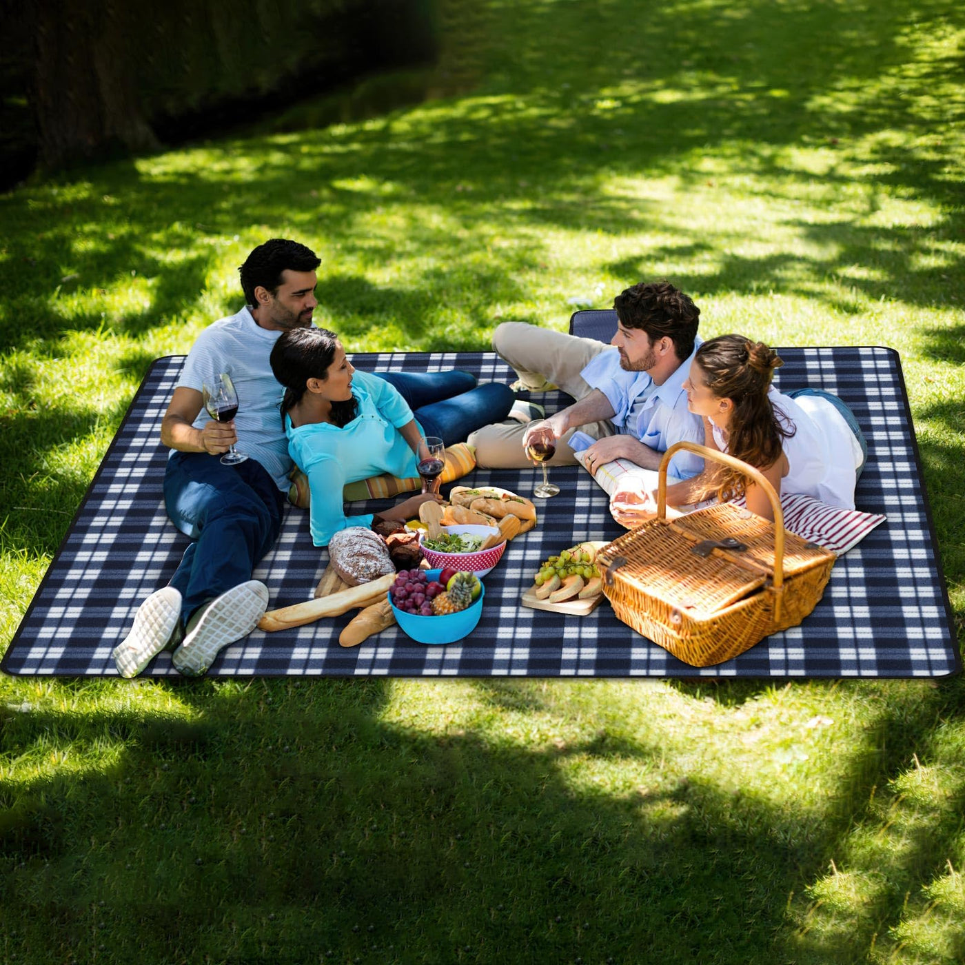 Picknickdecke Wasserdicht, Extra große Stranddecke für draußen