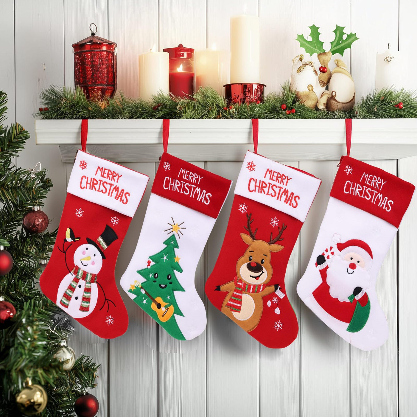 Bas de Noël, paquet de 4