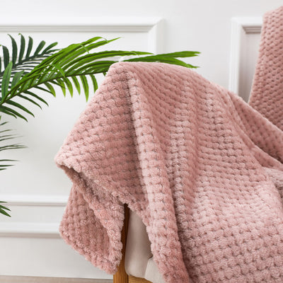 Couverture douillette Couverture en polaire super douce et chaude pour le canapé et le lit avec motif gaufré, couverture douillette et confortable