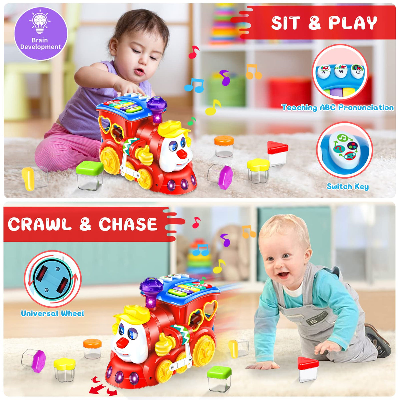 Funny car with music/light children's toy early learning toy for toddler