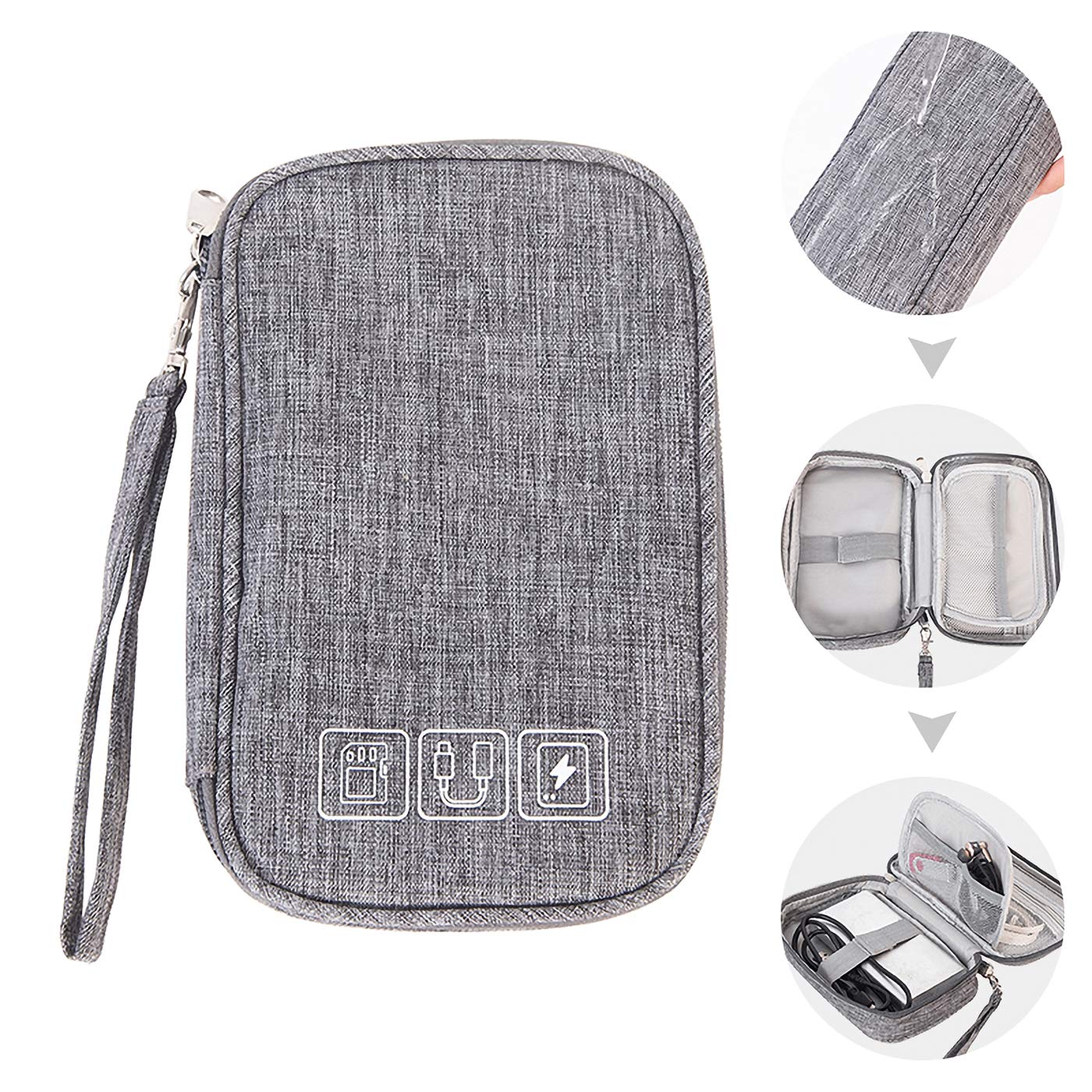 cable organizer bag flat small electronic bag organizer cable bag