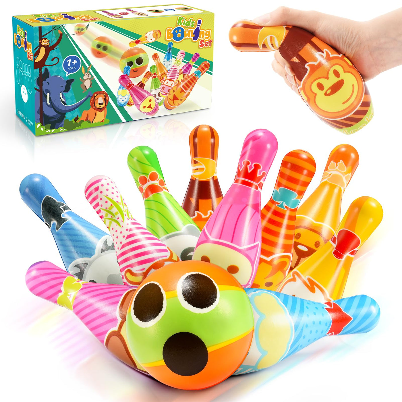 Bowling-Set, Dosenwurfspielzeug Kinderspiele Lernspiele