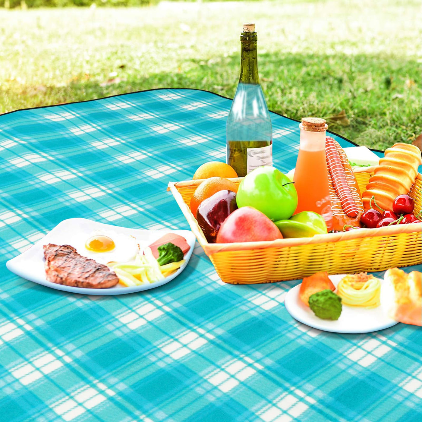 Couverture de pique-nique imperméable, couverture de plage extérieure extra-large