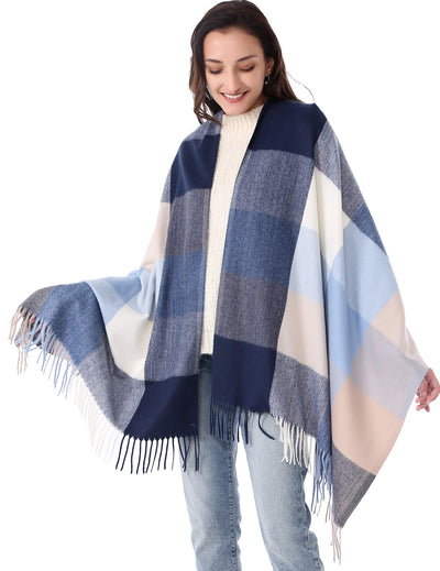 Plaid Warm blanket scarf for winter