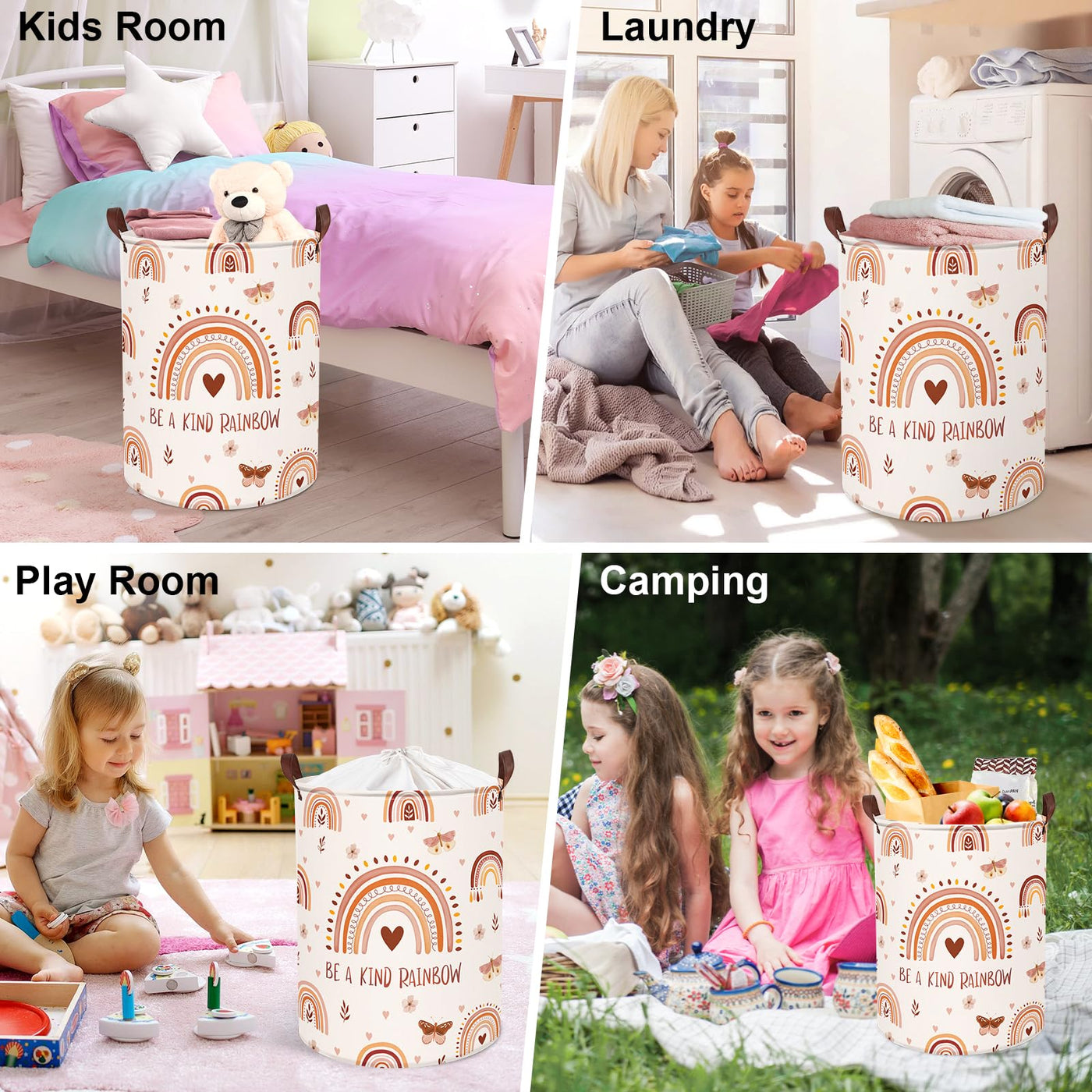 Kinderwäschekorb mit Griff Faltbarer Wäschekorb für Spielzeug