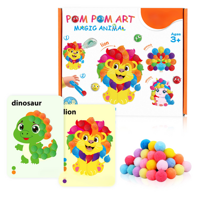 Paquet de bricolage pour enfants avec des pompons Paquets de bricolage créatif