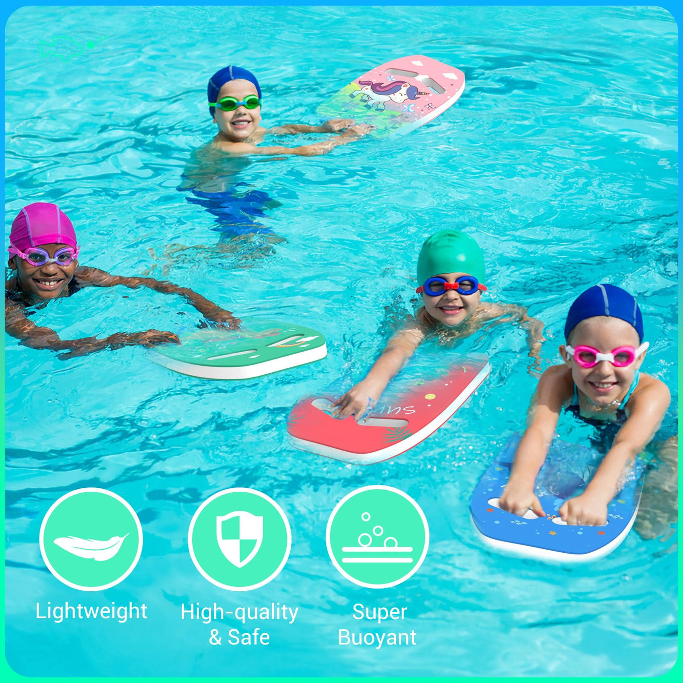 Swimming board for children adults with handles