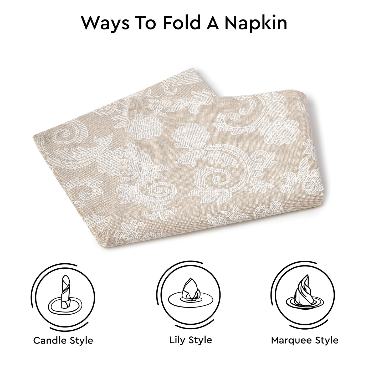 Ensemble de 12 serviettes de table de salle à manger