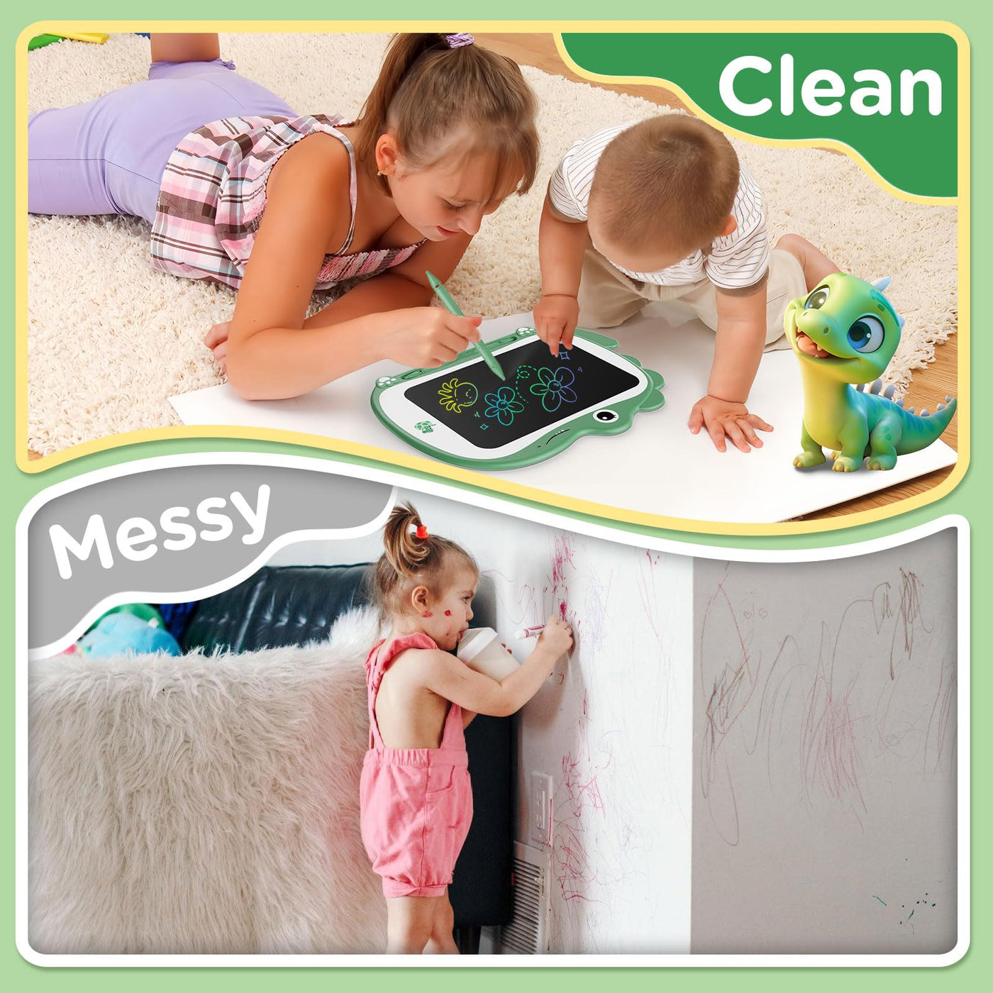 Dinosaur LCD drawing tablet, writing tablet, toddler toy