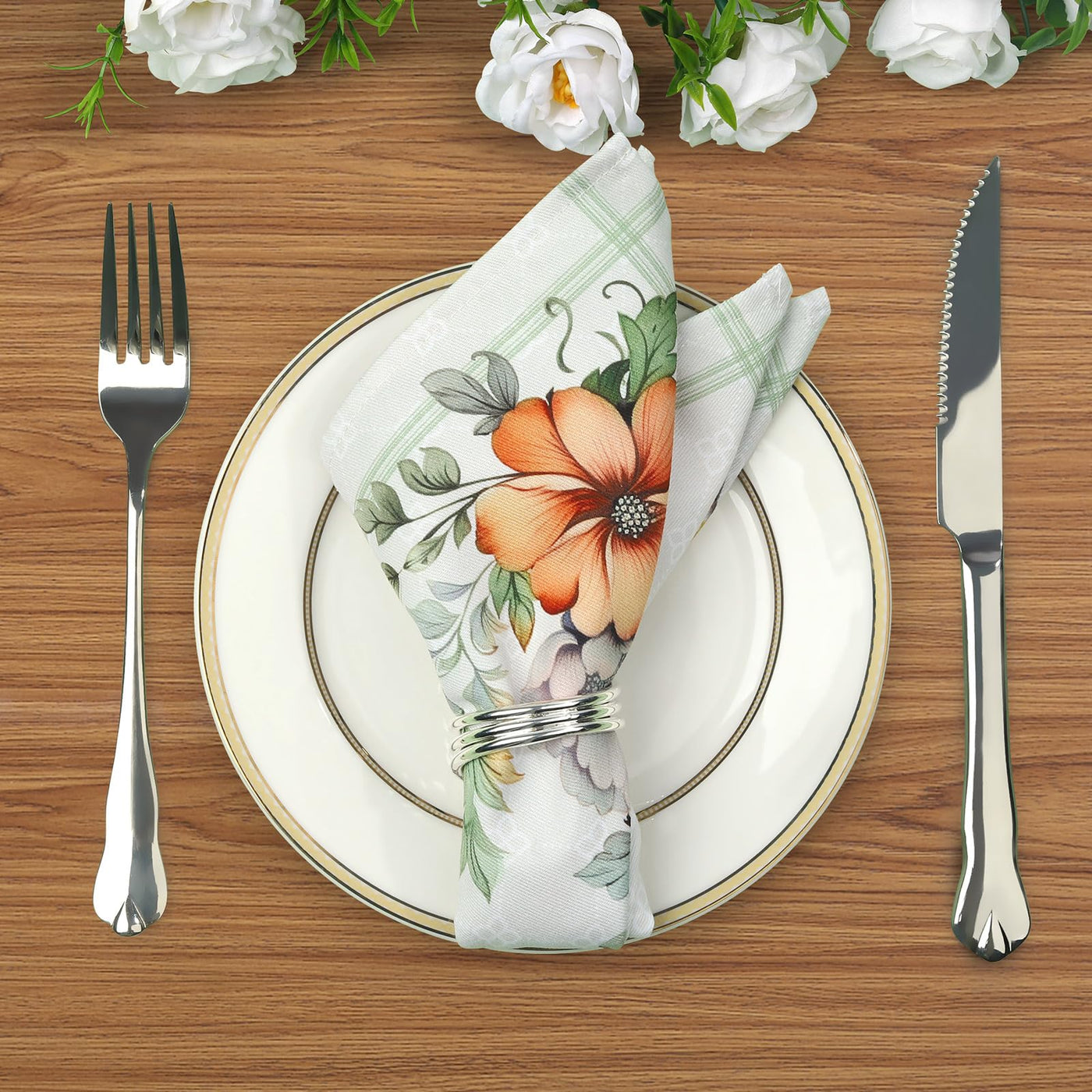 Serviettes lot de 6, serviettes en tissu