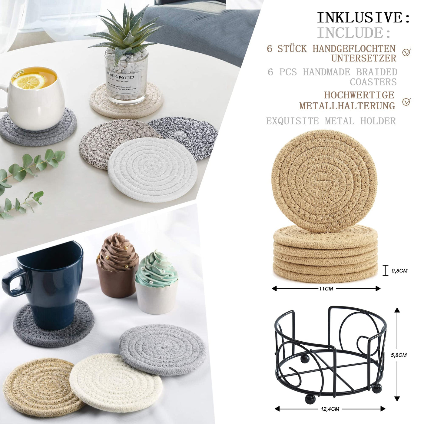 Set de sous-verres pour gobelets à boissons