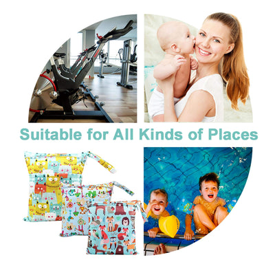 Sac humide, sac à couches 3 Pièces, Sac Organisateur Lavable