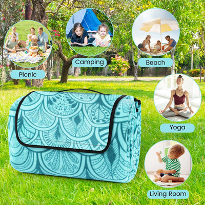 Couverture de pique-nique imperméable, couverture de plage extérieure extra-large