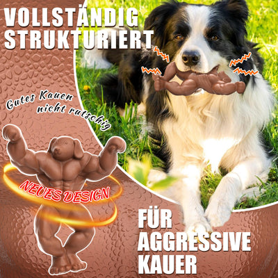 Jouet pour chien pour les mâcheurs agressifs, jouet à mâcher indestructible pour les grands chiens, jouet robuste pour les dents du chien, jouet en nylon nettoyant pour les chiens de taille moyenne et grande (Muscle).