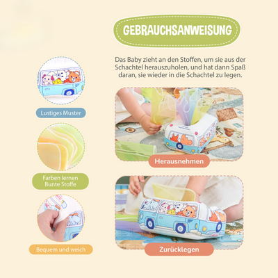 Boîte en tissu jouets d'éveil - Activités éducatives Jouets d'éveil Jouets sensoriels pour bébés