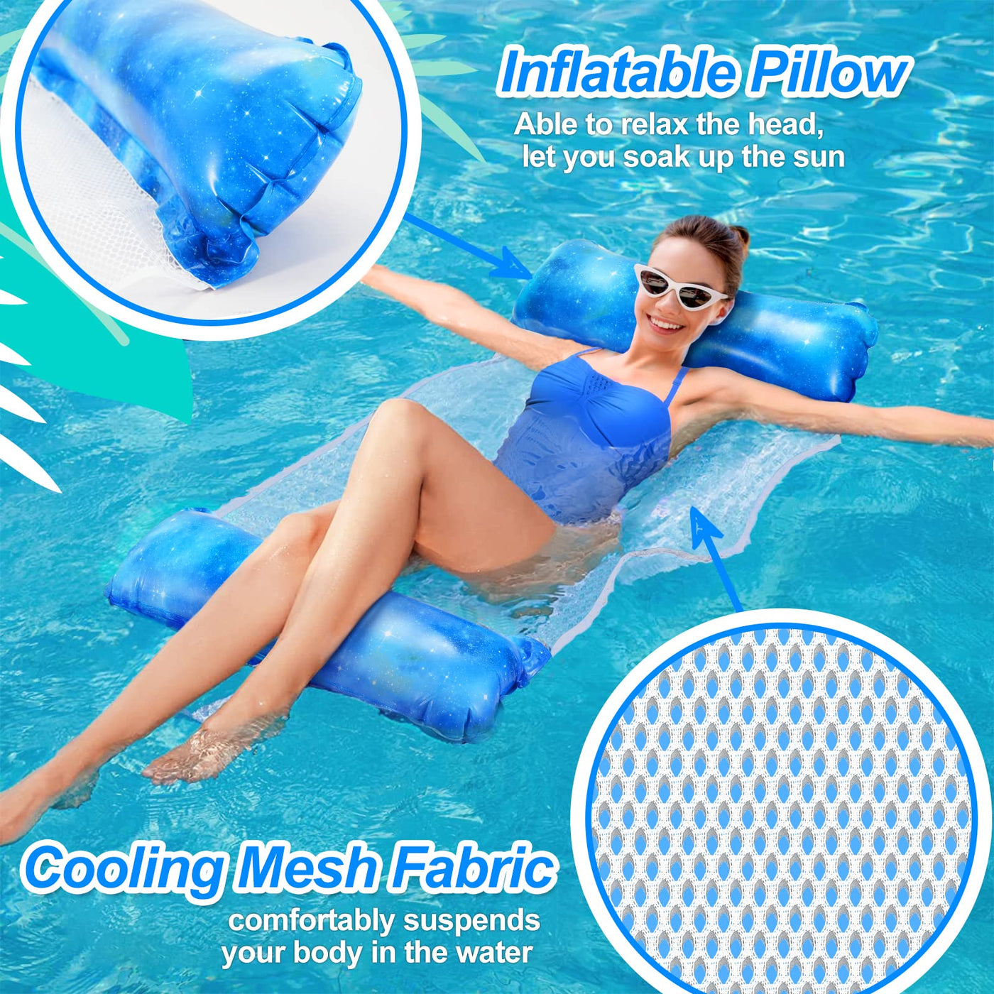 Accessoires de piscine à Matelas Pneumatique 2pcs, hamac aquatique