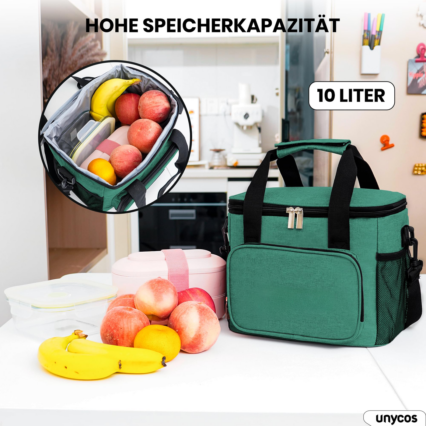 Kühltasche, Lunchbag, Thermotasche mit Folienfutter, isolierte Lunchbag