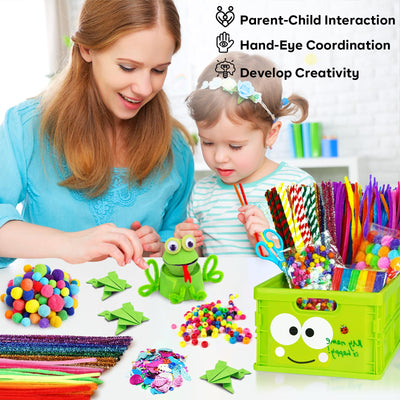 Craft supplies craft materials set, craft supplies pompoms, pipe cleaners for children