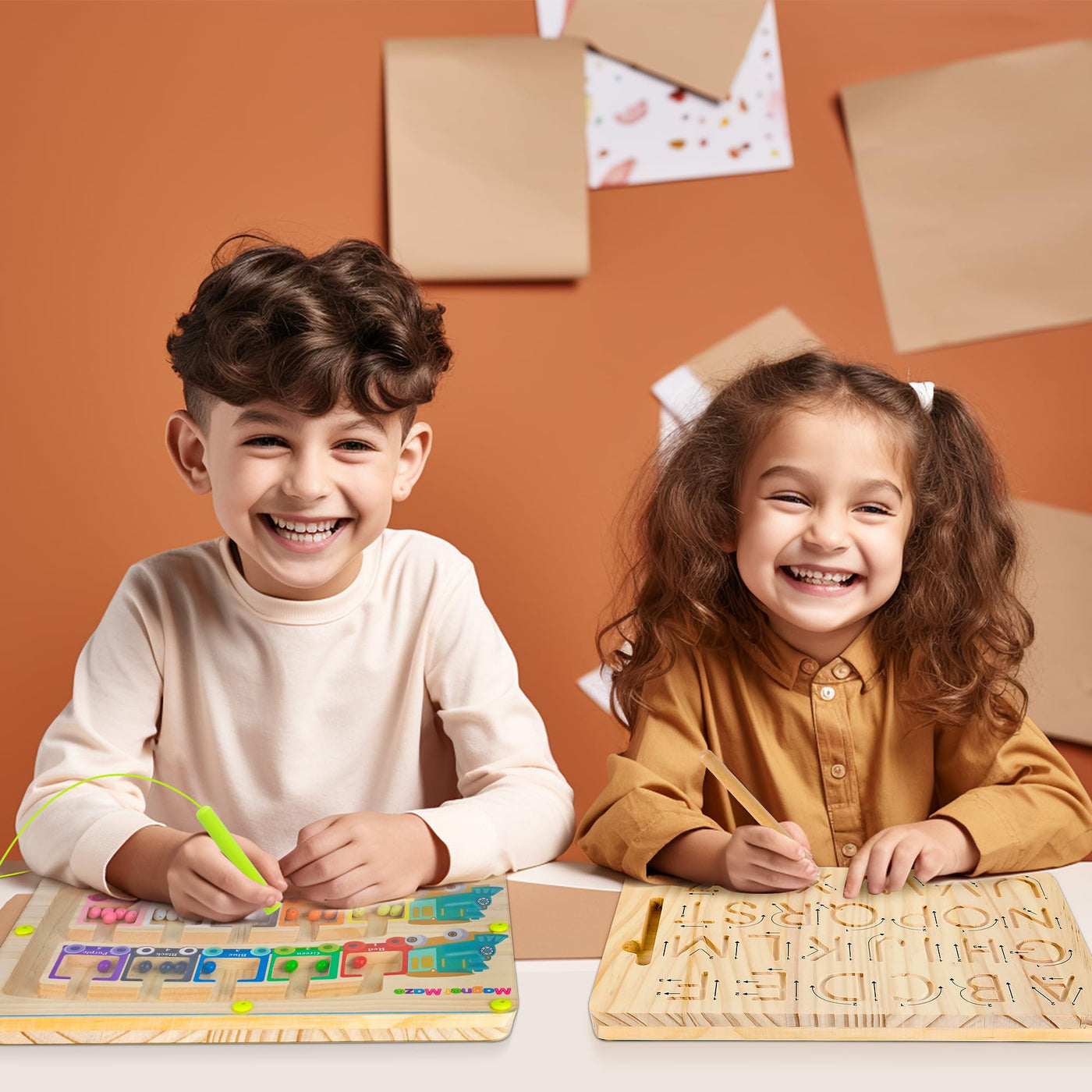 Magnetisches Spiel Labyrinth Spielzeug- Zahlen Farben Lernen Sortieren Spiel Magnete Kinder Motorik Spielzeug