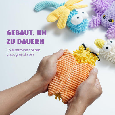 Hundespielzeug für kleine mittelgroße Hunde Weiches quietschendes Plüschtier haltbares Kauspielzeug für mittelgroße kleine Welpen Süße Accessoires Mädchenhunde