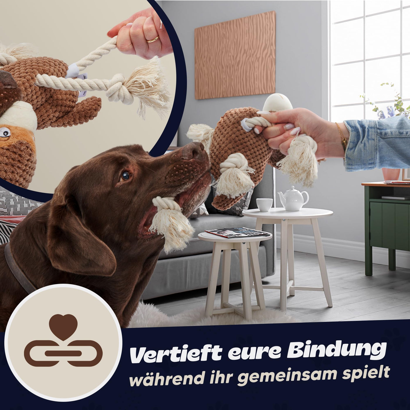 Jouet pour Chien en Peluche lpaca Bruno, Jouet Mignon pour Chien Grinçant avec du papier froissé, Jouet à Mâcher pour Chien Rosée pour Petits, moyens et Grands Chiens