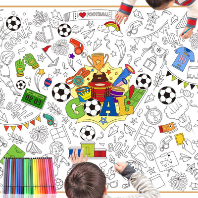  Papiertischdecke für Kinder zum Ausmalen, Bemalbare Tischdecke 
