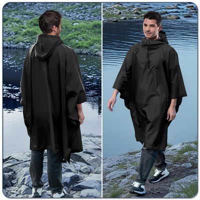 Rain Poncho Waterproof Rain Cape with Hood