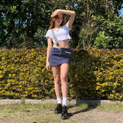 Handy Umhängetasche, Vegan Leder Crossbody Bag Umhängetasche mit verstellbarem abnehmbarem breitem Riemen