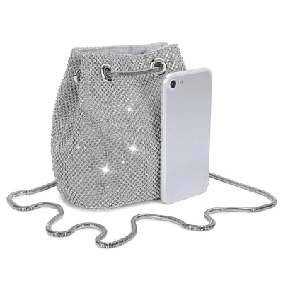 Abend Umhängetasche kleine Pailletten Handtasche Umhängetasche Kettentasche für Hochzeit Party Disco