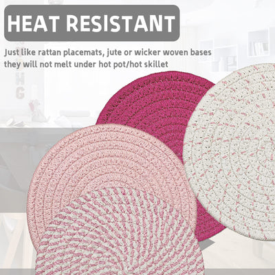 Support de Pot Chaud de Tapis de Tissage de Fil de Coton