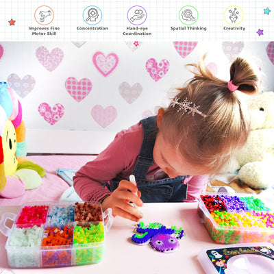 Iron on beads set - 10000 assorted iron on beads 23 colors glitter