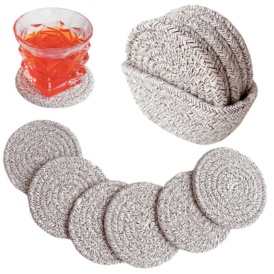 Verres à sous-verre Boho avec panier de rangement