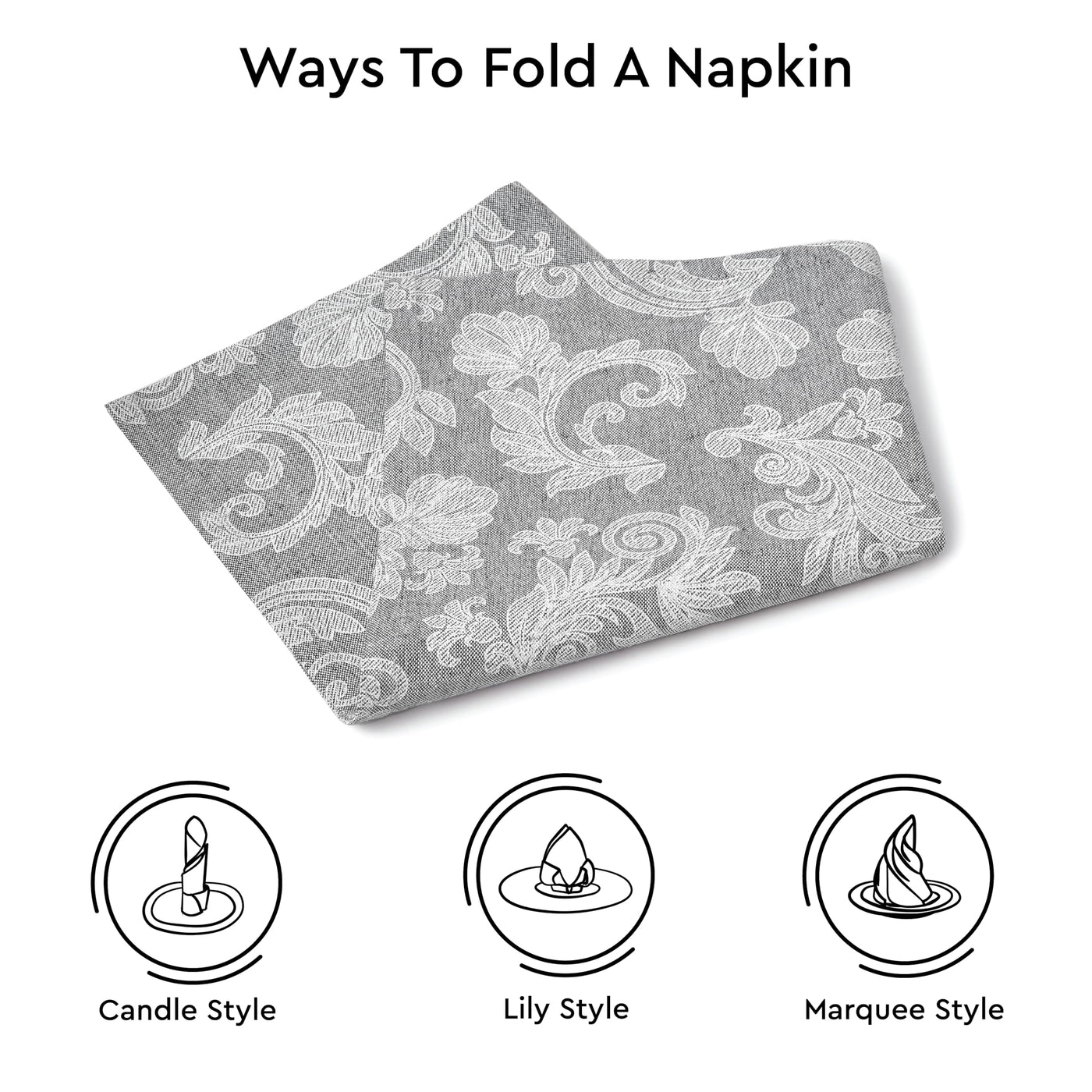 Ensemble de 12 serviettes de table de salle à manger