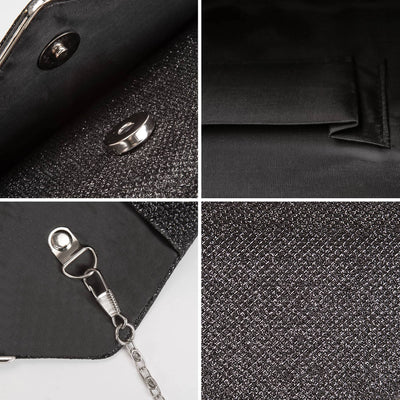 Clutch Lederhandtaschen mit abnehmbarer Kette