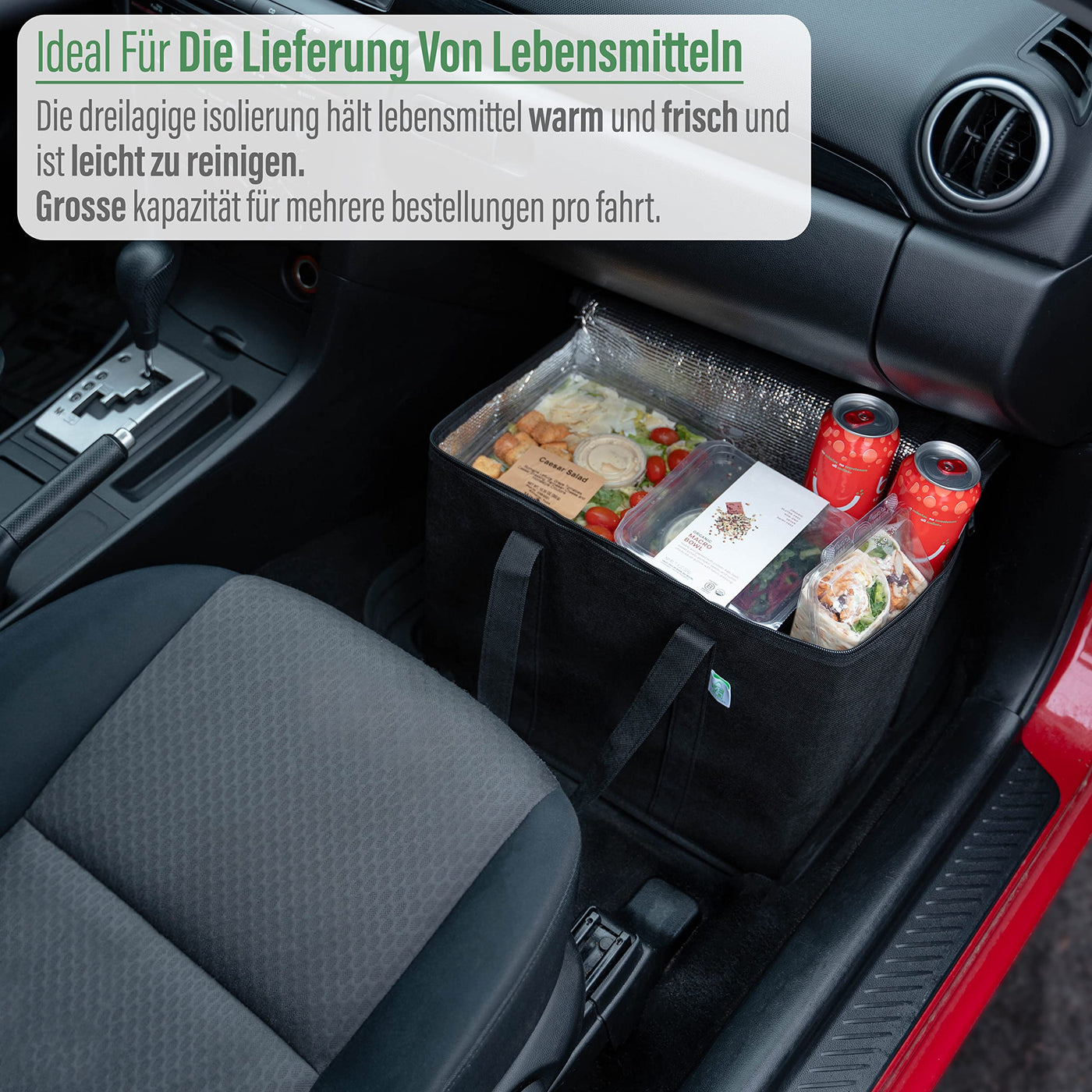 2 Stück Einkaufstasche Wiederverwendbare faltbare Kühltasche Einkaufskorb