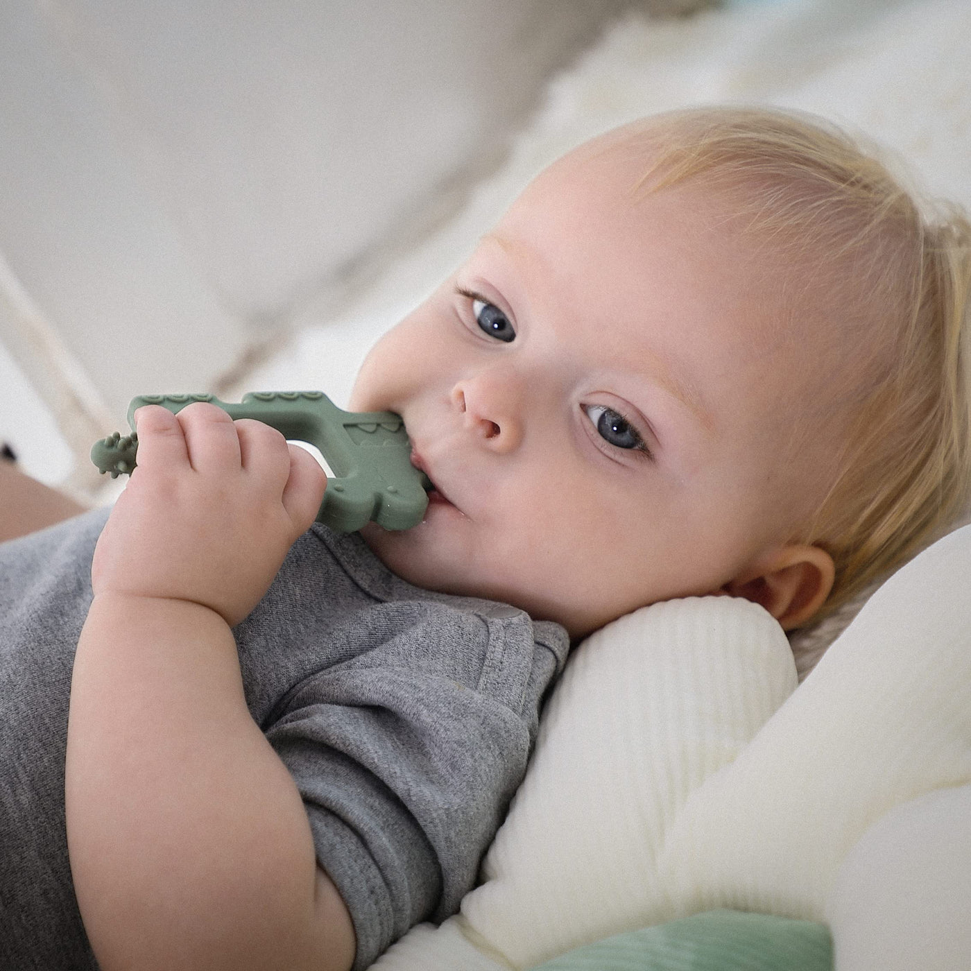  Beißring Baby Silikon, Beißhilfe Baby