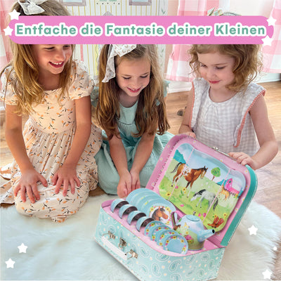 Service à thé en étain pour enfants et sac de transport, vaisselle pour enfants, cuisine ludique, 15 pièces