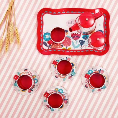 Teeservice Kinderteeservice Puppen Kaffeeservice Spielküche Geschirr Spielzeug Teeparty Rollenspiel für Kinder