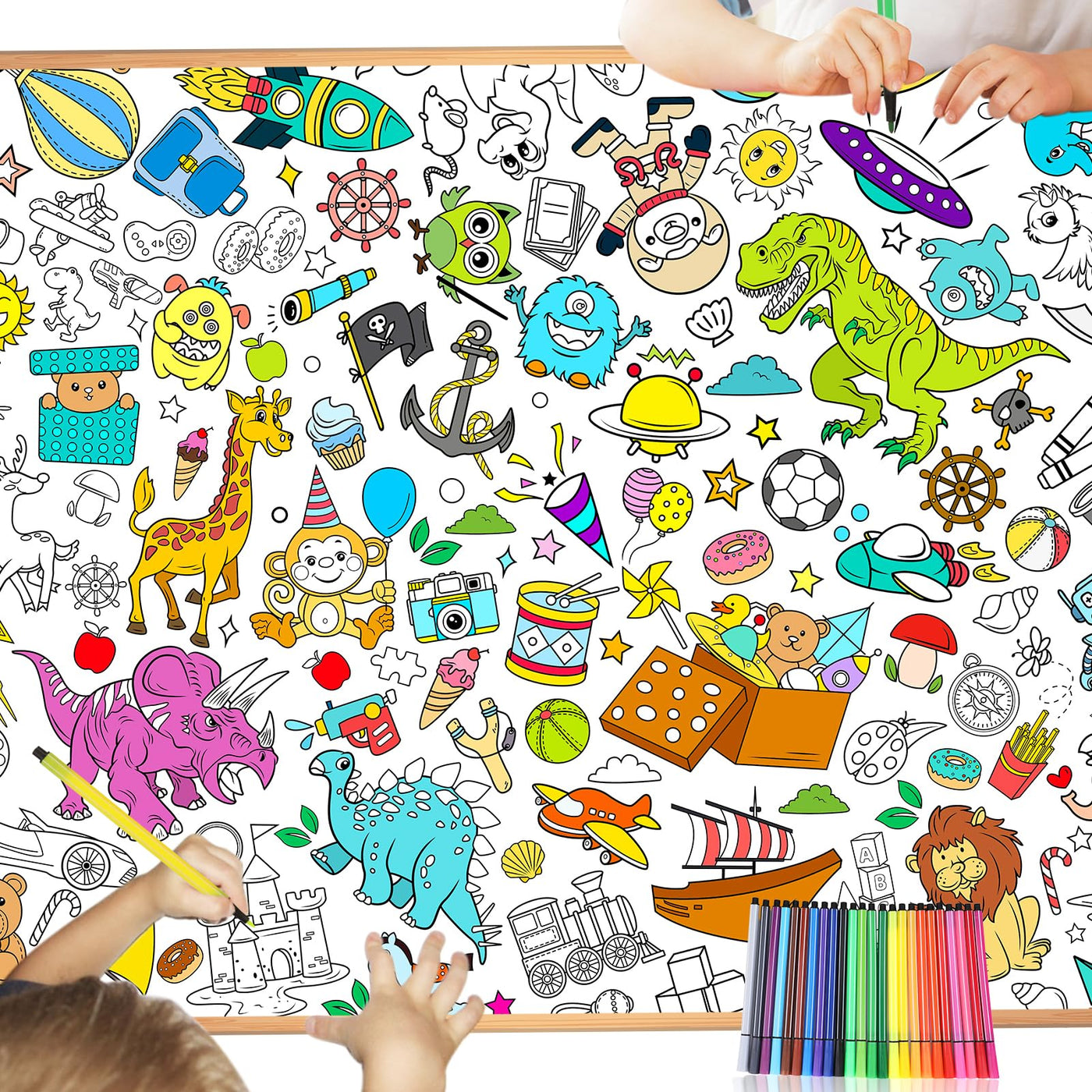 Paper tablecloth for children to color, dinosaur coloring tablecloth dinosaur coloring tablecloth