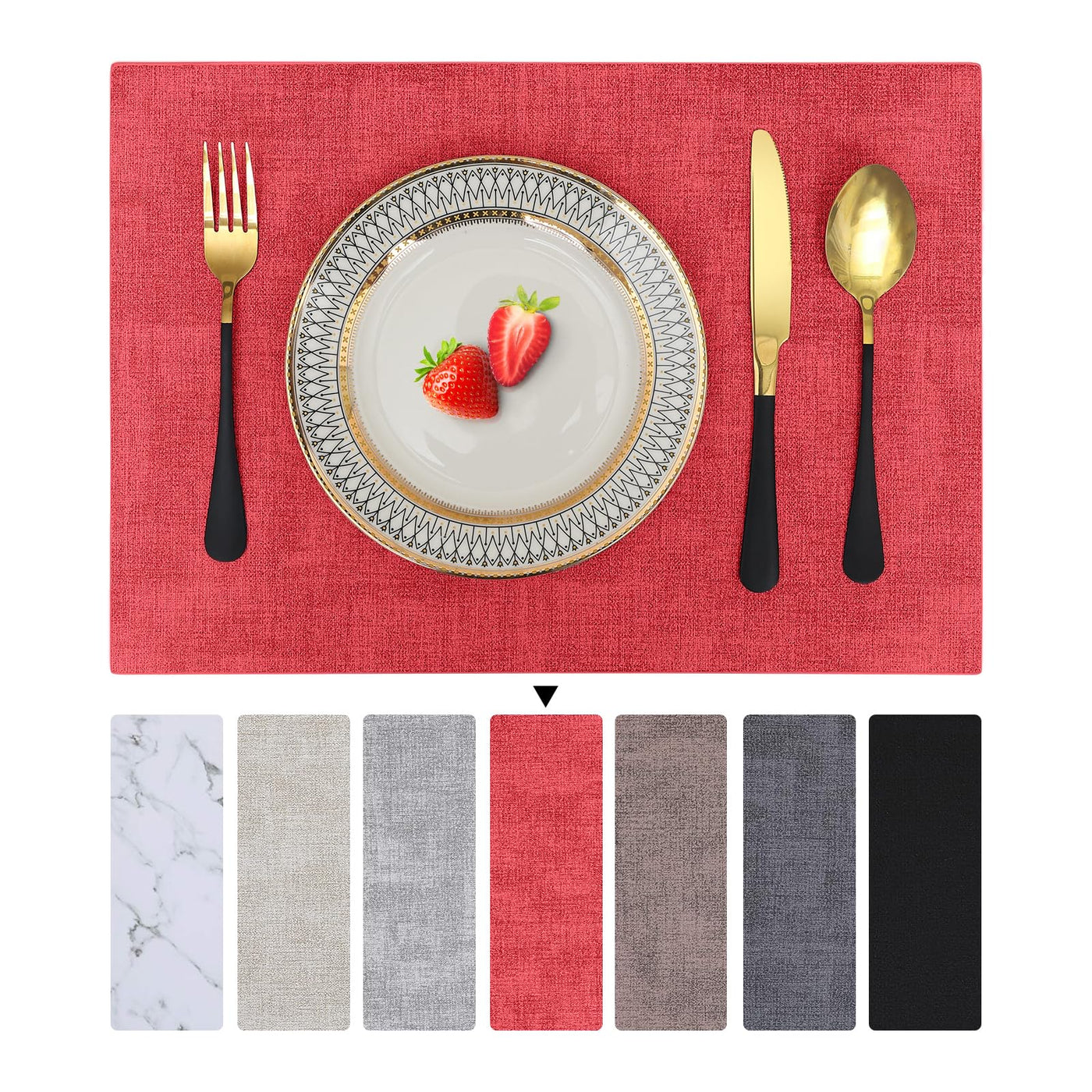 Set de 4 sets de table lavables, sets de table imperméables, beaux sets de table