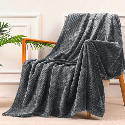 Couverture douillette Couverture en polaire super douce et chaude pour le canapé et le lit avec motif gaufré, couverture douillette et confortable