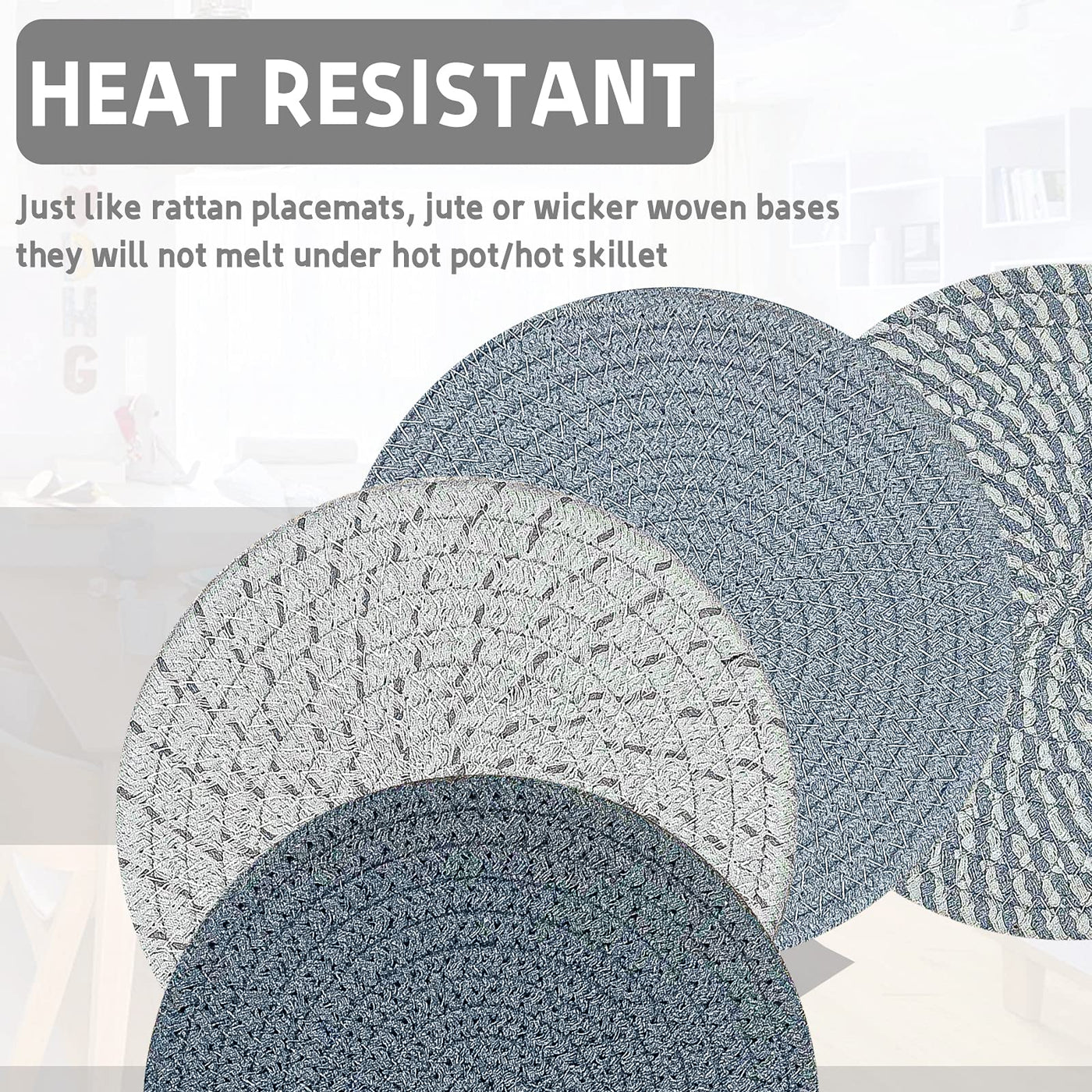 Support de Pot Chaud de Tapis de Tissage de Fil de Coton