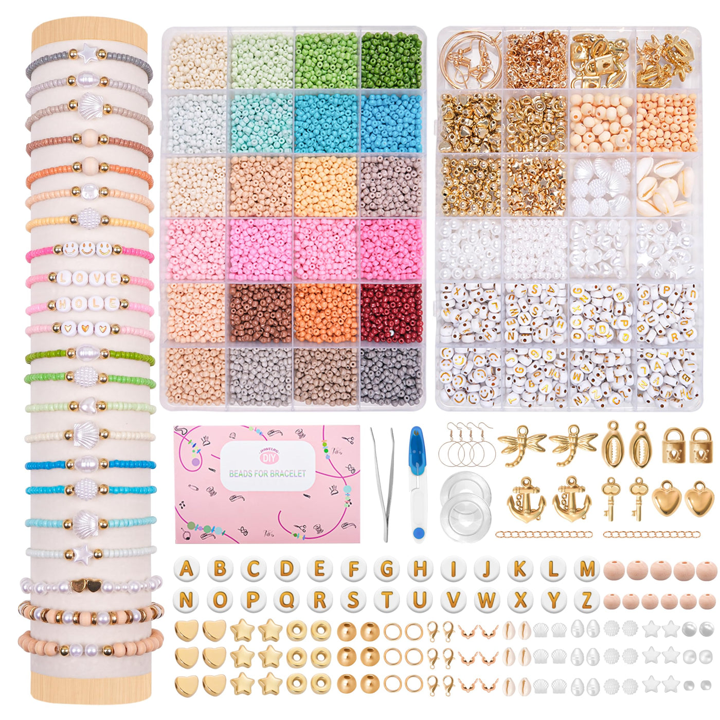 12000+ Matte Perlen zum Selbermachen von Armbändern