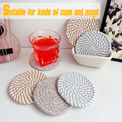 Verres à sous-verre Boho avec panier de rangement