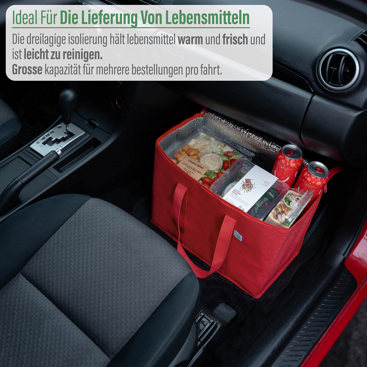 2 Stück Einkaufstasche Wiederverwendbare faltbare Kühltasche Einkaufskorb