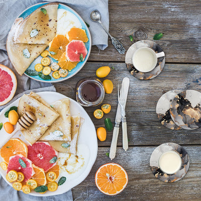 Sous-verres pour boissons, Sous-verres en céramique avec base en liège