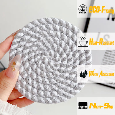 Verres à sous-verre Boho avec panier de rangement