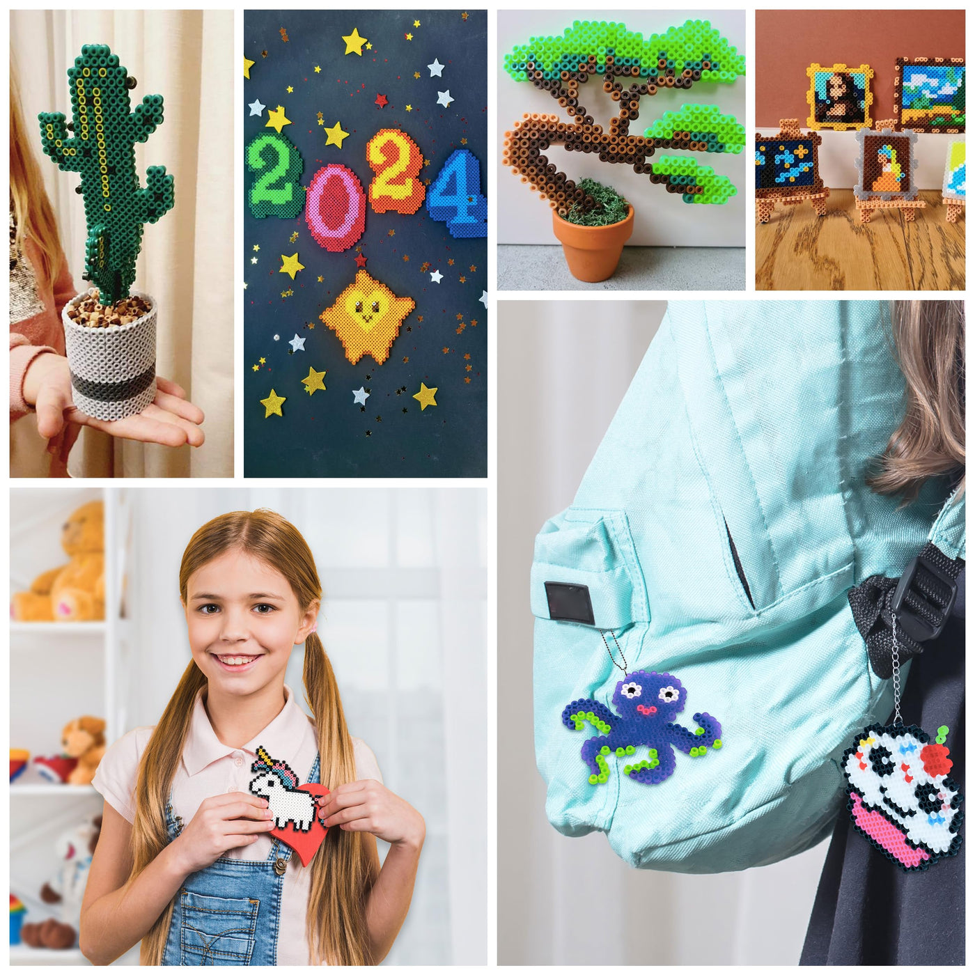 Iron on beads set - 10000 assorted iron on beads 23 colors glitter