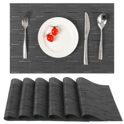 Set de 6 sets de table lavables, sets de table tissés antidérapants résistants à la chaleur